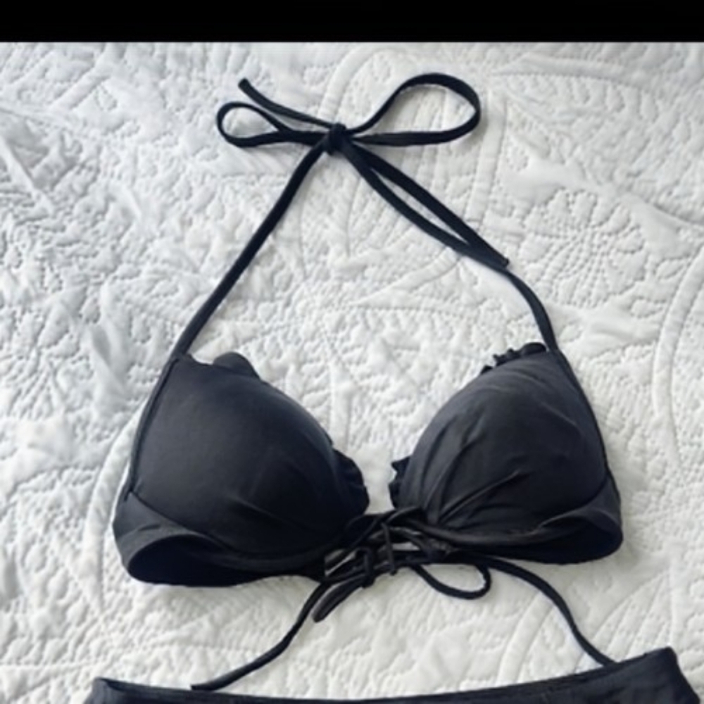 Black String Bikini Top